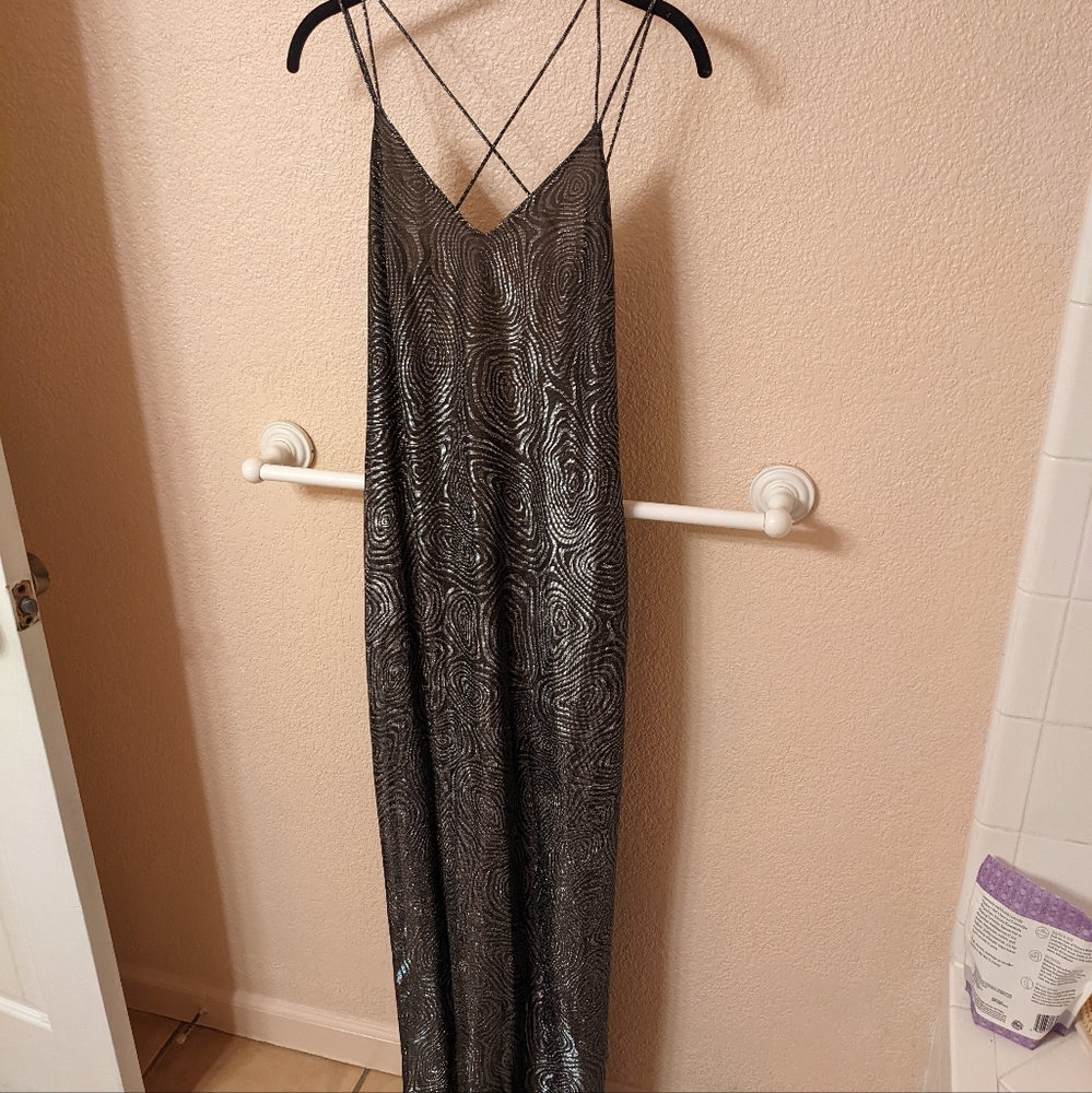 Vintage Y2K metallic party dress
